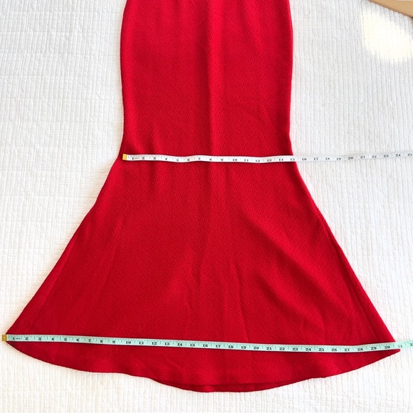 St. John Santana Knit Evening Red Formal Gown Mermaid Cap Sleeve Sz 2 - Picture 11 of 11